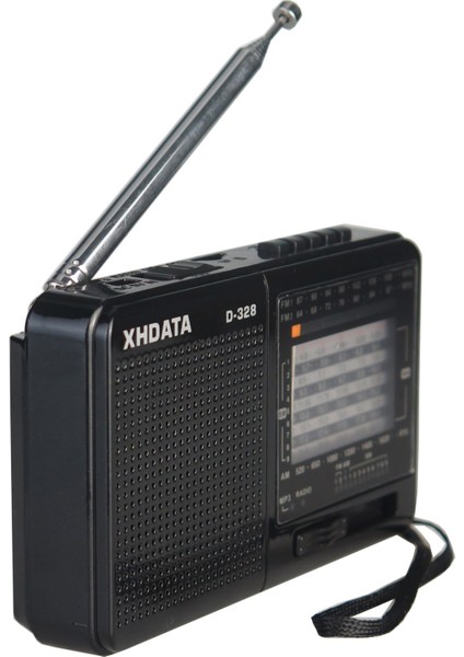 Siyah Xhdata D-328 Siyah Taşınabilir Radyo Am Fm Sw 12 Bantlı, Dsp/mp3 Müzik Çalar ve Tf Kart Yuvası USB Mini Fm Radyo Alıcısı (Yurt Dışından) fiyatları