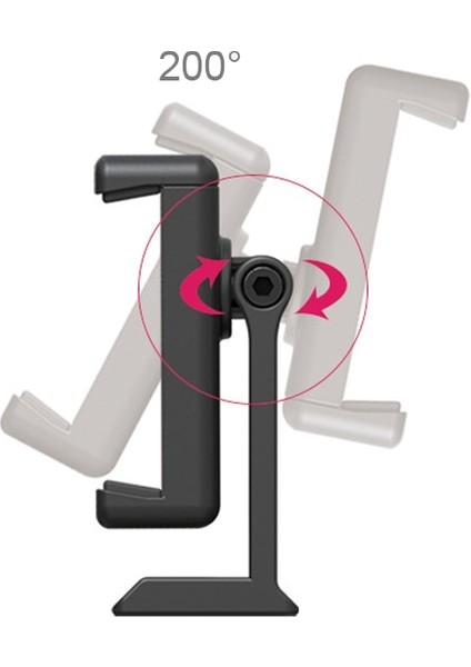 Telefon Tutucu 360° Dönebilen Telefon Tutucu Tripod Montajı Soğuk Ayakkabı ile Mic Işık Telefon Klipsi iPhone 13 Pro Max Akıllı Telefon (Yurt Dışından)