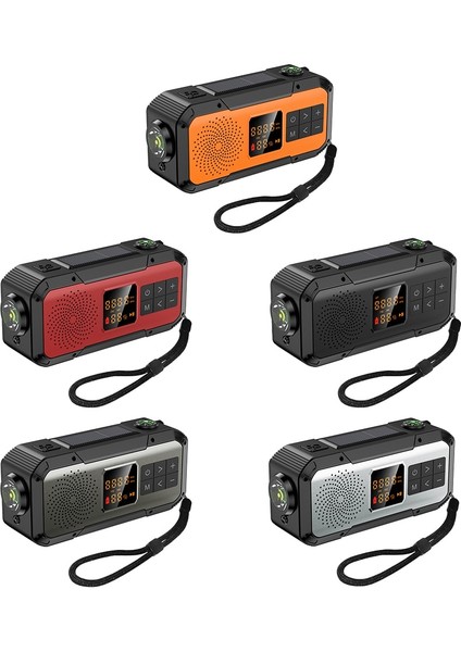 09 Acil Durum Radyo Alıcısı Taşınabilir Güneş El Krank Radyo Am/fm/noaa Hava Durumu Radyo LED El Feneri 2000 Mah Şarj Cihazı Sos Uyarısı (Yurt Dışından) fırsatları