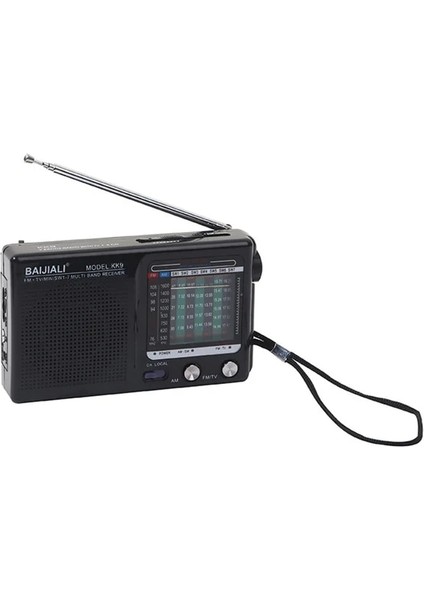 Siyah Am/fm/sw Taşınabilir Retro Radyo, Hoparlör Kulaklık Jakı ile Iç Mekan, Dış Mekan Acil Kullanım Radyosu (Yurt Dışından)