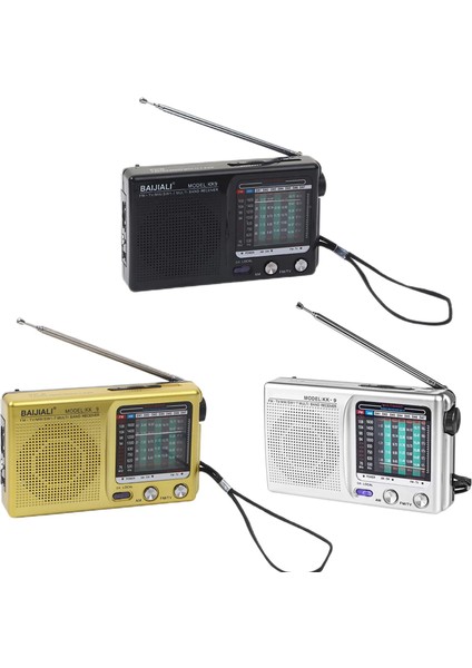 Siyah Am/fm/sw Taşınabilir Retro Radyo, Hoparlör Kulaklık Jakı ile Iç Mekan, Dış Mekan Acil Kullanım Radyosu (Yurt Dışından) fiyatları