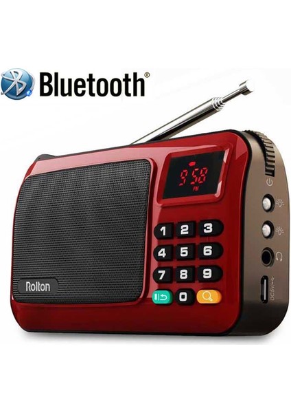 Mavi Bluetooth Hoparlör Mni Fm Taşınabilir Radyo Mp3 Müzik Çalar Tf Kart USB LED Ekran ve El Feneri ile Ipod Telefon Için Kontrol Lambası (Yurt Dışından)