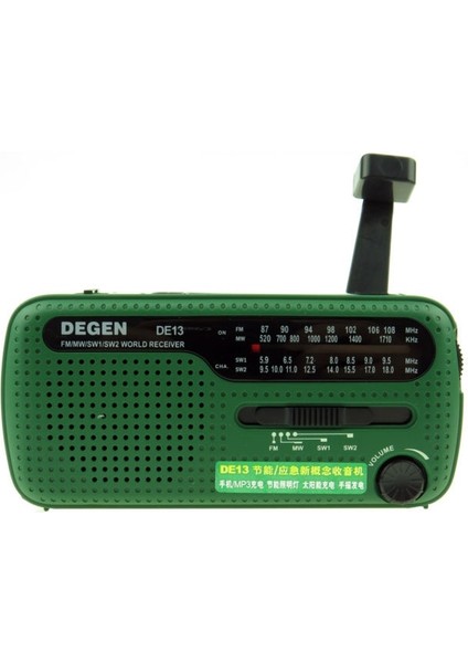 Degen DE13 Fm Am Sw Radyo Krank Dinamo Güneş Enerjisi Acil Durum Retro Radyo A0798A Dünya Alıcısı Taşınabilir Radyo (Yurt Dışından)