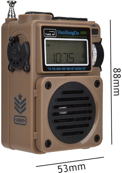 Hrd 701 Sarı HRD-701 Fm Mw Sw Wb Alıcı Bluetooth Uyumlu 5.0 Hoparlör Tf Müzik Çalar (Yurt Dışından) indirimleri