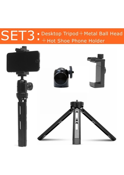 Set3 Nagnahz Masaüstü Tripod Takviyeli Alaşım Standı Ağır Ekipman Projektörleri Için Metal Bilyalı Kafa ile Dsrl Kamera Monopod Telefon (Yurt Dışından)