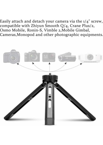 Set3 Nagnahz Masaüstü Tripod Takviyeli Alaşım Standı Ağır Ekipman Projektörleri Için Metal Bilyalı Kafa ile Dsrl Kamera Monopod Telefon (Yurt Dışından)