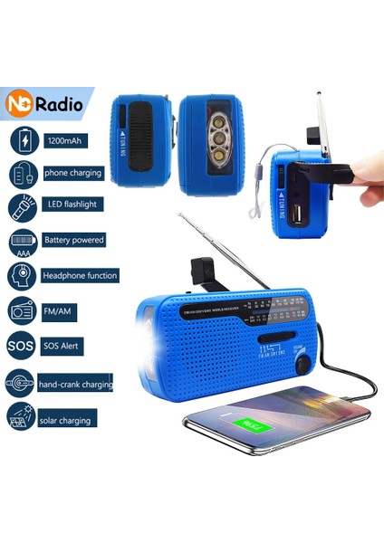 Turuncu 1200 Mah Çok Fonksiyonlu El Radyosu Güneş Krank Dinamo Enerjili Am/fm/sw Radyo Kullanımı Acil Durum LED El Feneri Güç Bankası (Yurt Dışından) fiyatları