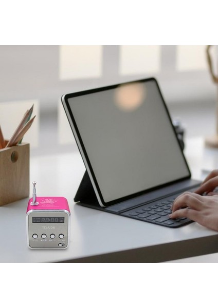 Yeşil Mini Radyo Fm Dijital Taşınabilir Hoparlörler Am Fm Radyo Alıcısı Desteği Tf Kart Mp3 Müzik Çalar USB Şarj (Yurt Dışından) indirimleri