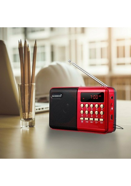 Gösterildiği Gibi Yeni Mini Taşınabilir Radyo El Dijital Fm USB Tf Mp3 Çalar Hoparlör Şarj Edilebilir Teleskopik Anten (Yurt Dışından) indirimleri