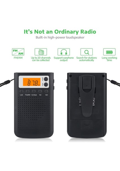 Abd Yeni Mini Radyo Taşınabilir Stereo Cep Radyo Hoparlör Dahili Hoparlör Kulaklık Jakı Am Fm Çalar Saatli Radyo Yaşlı Ebeveynler Hediye (Yurt Dışından) fiyatları