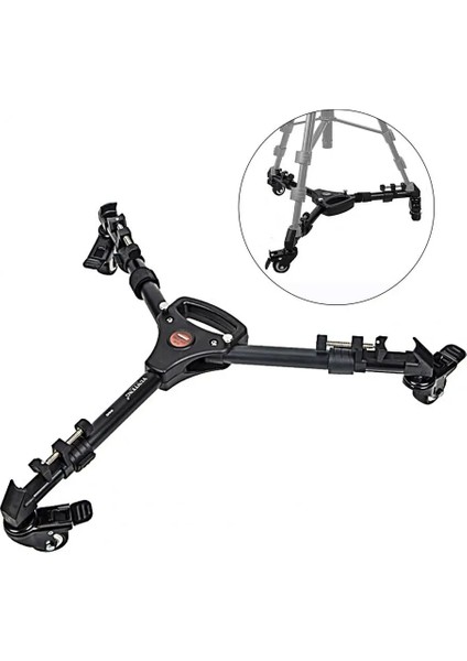 Siyah Esnek Kullanışlı Kamera Fotoğrafçılığı Video Tripod Tabanı Tekerlekler ile Tripod Tabanı Evrensel Stüdyo Için (Yurt Dışından)