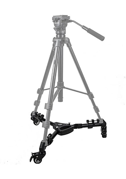 Siyah Esnek Kullanışlı Kamera Fotoğrafçılığı Video Tripod Tabanı Tekerlekler ile Tripod Tabanı Evrensel Stüdyo Için (Yurt Dışından)
