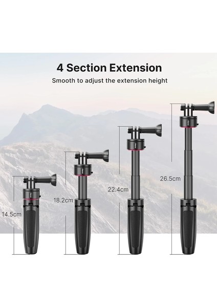 Tripod Ulanzi Manyetik Hızlı Bırakma Uzatılabilir Tripod Gopro 10/9/8/7/6/5 Mini Tripod Gopro Hızlı Bırakma Anahtarı Taban Montajı (Yurt Dışından)