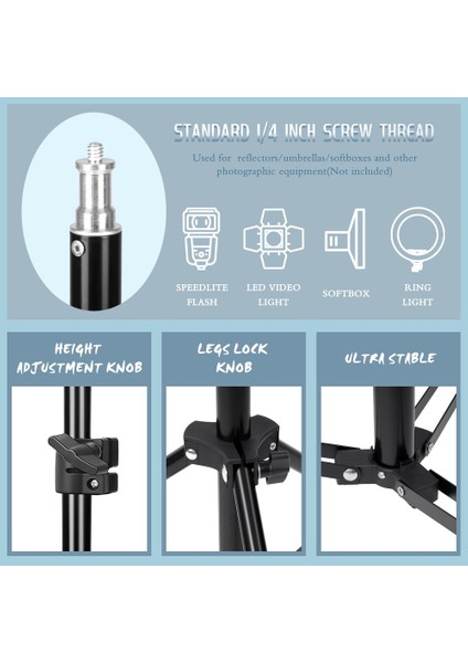 200 cm Tripod 37/68/100/150/200 cm Selfie Işığı Tripod 1/4 Vida Kafası Fotoğraf Taşınabilir Standı Trepied Akıllı Telefon Mini Fotoğraf Stüdyosu (Yurt Dışından) fırsatları