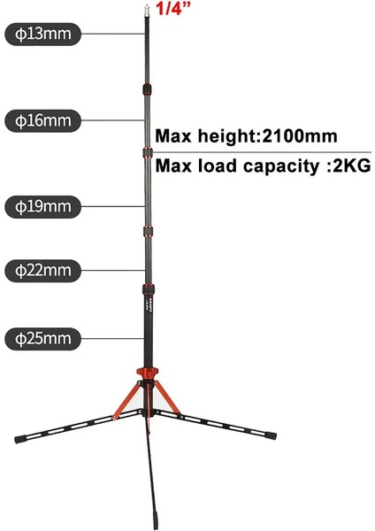 3366 Tripod Yürüyüş Yolu Fotoğraf Işık Standı Taşınabilir Tripod Softbox Için 1/4 Vida ile LED Halka Işık Telefon Kamera Lazer Seviye Projektör (Yurt Dışından)