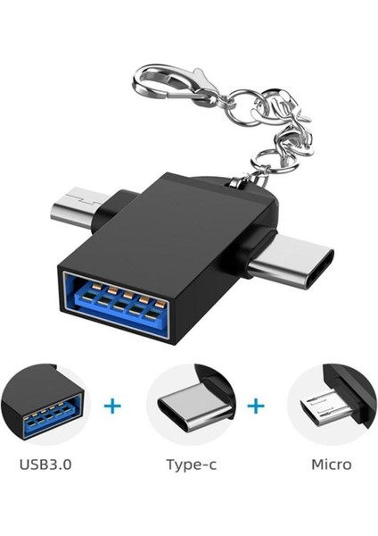 Kordon ile 2021 2'si 1 Arada Tip-C Mikro USB Otg Adaptörü Android Için Huawei USB 3.1 Veri Iletim Dönüştürücüleri Tablet Sabit Disk Sürücüsü Telefon Için (Yurt Dışından)