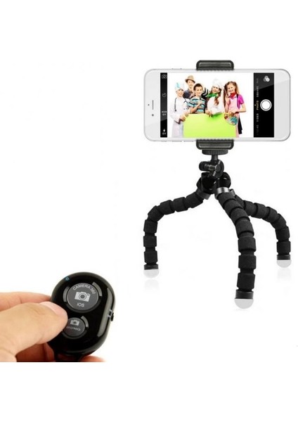 Kırmızı Sünger Ahtapot Mini Tripod Taşınabilir Kamera Mini Tripodlar IPhone Samsung Xiaomi Akıllı Telefon Kamera Tripodu Telefon Esnek (Yurt Dışından)