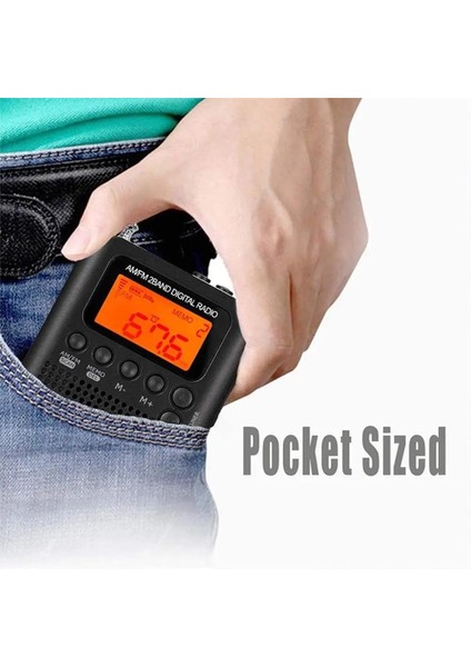 Siyah HRD-104 Cep Am Fm Radyo LCD Dijital Radyo Frekansı Ekranı Şarj Edilebilir Mini Stereo Radyo Sürücü Hoparlör ile Taşınabilir (Yurt Dışından) indirimleri