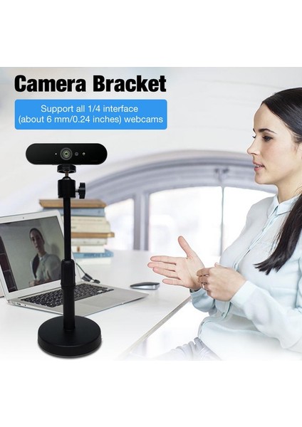 Siyah Masa Web Kamerası Desteği Standı Masaüstü Web Kamera Tutucu Dağı Mafsallı Destek Işkembe Logitech Web Kamerası Tripod Web Kamerası Kolu (Yurt Dışından)