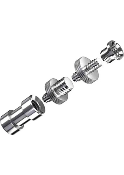 C 1 Takım 1/4 3/8 "erkek Dişi Metal Vida Kitleri Tripod Monopod Vidalı Bağlantı Dönüştürücü Adaptör Flaş Işığı Standı Fotoğraf Kiti (Yurt Dışından)