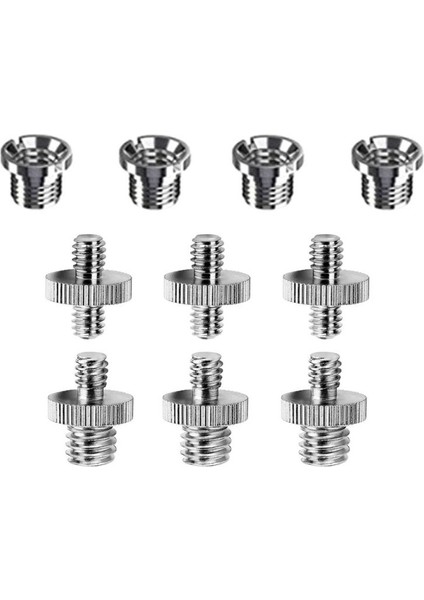 C 1 Takım 1/4 3/8 "erkek Dişi Metal Vida Kitleri Tripod Monopod Vidalı Bağlantı Dönüştürücü Adaptör Flaş Işığı Standı Fotoğraf Kiti (Yurt Dışından)