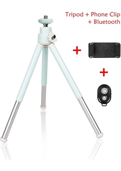Sh-Zp-15 Tripod Telefon Mini Telefon Tutucu Tripod Mobil Bluetooth Uzaktan Selfie Sopa Tripod 360 Derece Kamera Taşınabilir Stand Tutucu (Yurt Dışından)