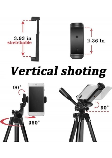 U-Şekilli Telefon Klipsi Telefon Için Tripod Hafif Kamera Tripod Standı Bluetooth Uyumlu Uzaktan Telefon Tutucu Video Fotoğrafçılığı Xiaomi Huawei Için (Yurt Dışından)