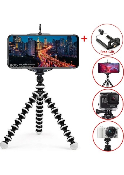 Xl Ahtapot Tripod Standı Esnek Gorillapod Cep Telefonu Kamera Masa Masası Mini Tripod Telefon iphone Huawei Samsung Xiaomi (Yurt Dışından) modelleri