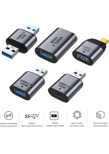 D 10 Gbps Tip C USB 3.1 Dönüştürücü Erkek Kadın Şarj Portu Adaptörü Yüksek Hızlı Veri Transferi Telefon Macbook Tablet Konektörü (Yurt Dışından) fiyatları