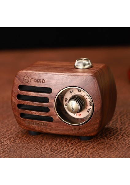 Ceviz Prunus Taşınabilir Ahşap Mini Radyolar Retro Radyo Fm Altavoz Bluetooth 5.0 Hoparlör Aux Kablosu Masaüstü Radyo Kablosuz Vintage Oyna (Yurt Dışından) modelleri
