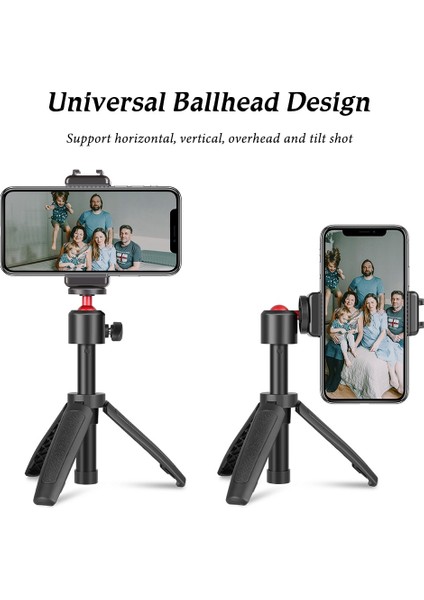 Tripod Sh Çift Amaçlı Masaüstü Tripod Uzatın Tripod Selfie Çubuğu Kısılabilir LED Video Kamera Rgb Işık Bluetooth Vlog Tripod Kiti (Yurt Dışından)