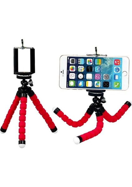 Siyah Telefon Tripod Tutucu Esnek Sünger Ahtapot Tripod Standı Montaj Veya Bluetooth Uzaktan Deklanşör Selfie Çubuğu Zamanlayıcı Braketi (Yurt Dışından) modelleri