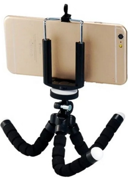 Siyah Telefon Tripod Tutucu Esnek Sünger Ahtapot Tripod Standı Montaj Veya Bluetooth Uzaktan Deklanşör Selfie Çubuğu Zamanlayıcı Braketi (Yurt Dışından) fırsatları