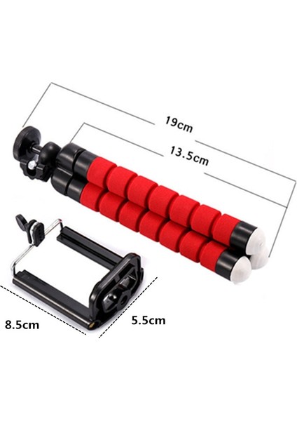 Siyah Telefon Tripod Tutucu Esnek Sünger Ahtapot Tripod Standı Montaj Veya Bluetooth Uzaktan Deklanşör Selfie Çubuğu Zamanlayıcı Braketi (Yurt Dışından) indirimleri