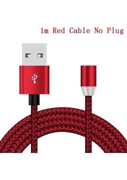 1m Kırmızı Kablo Manyetik USB Kablosu Hızlı Şarj USB C Tipi Kablo Mıknatıslı Şarj Cihazı Veri Şarjı Mikro USB Kablosu Cep Telefonu Kablosu USB Kablosu Kablosu (Yurt Dışından)