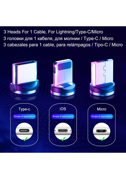 1m Kırmızı Kablo Manyetik USB Kablosu Hızlı Şarj USB C Tipi Kablo Mıknatıslı Şarj Cihazı Veri Şarjı Mikro USB Kablosu Cep Telefonu Kablosu USB Kablosu Kablosu (Yurt Dışından)