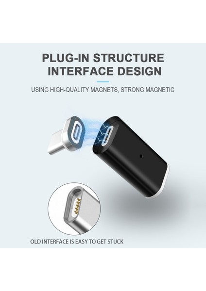 Mavi USB Tip C Manyetik Adaptör iPhone Xiaomi Samsung Lg Için USB C Dişi USB C Mikro Ios Mıknatıs USB Tip-C Dönüştürücü Konektörü (Yurt Dışından)
