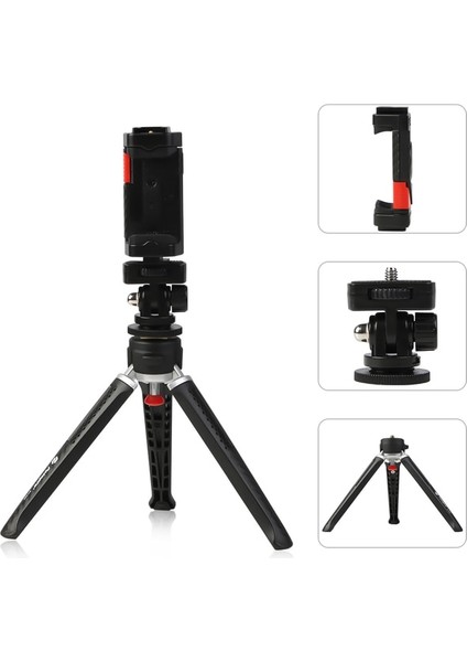 Telefon Klibi ile Sh Mini Cep Telefonu Taşınabilir Tripod Ayarlanabilir Hafif Selfie Monopod Masa Masası Tripod Telefon Tutucu Telefon (Yurt Dışından)