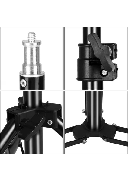 Düz Kafa 150 Cm/59 Inç Fotoğraf Tripod Işık Standı 1/4 "vidalı Doğum Günü Partisi Toplantısı Seyahat Düğün (Yurt Dışından) indirimleri