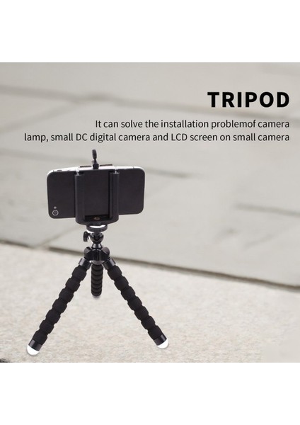 Sadece Uzaktan Kumanda Mobil Tutucu Esnek Sünger Ahtapot Mini Tripod Kablosuz Uzaktan Deklanşör IPhone Mini Kamera Tripod Telefon Tutucu Klip Standı (Yurt Dışından)