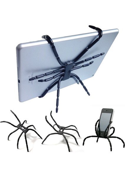 Siyah L Büyük Boy Esnek Örümcek Montaj Tutucu Braketi Cep Telefonları iPad Tabletler Için Masaüstü Selfie Standları Tripod (Yurt Dışından) fiyatları