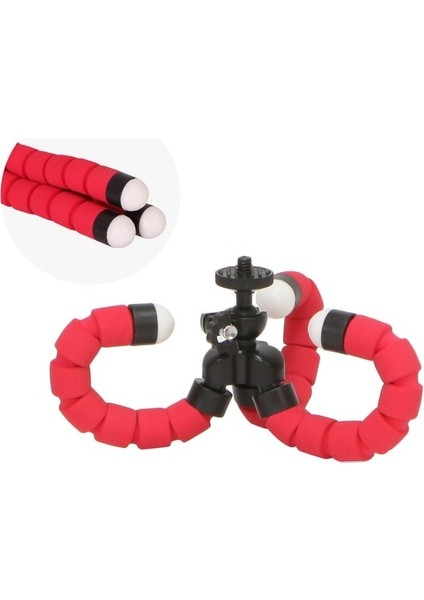Kırmızı Mini Esnek Sünger Ahtapot Tripod iPhone Samsung Xiaomi Huawei Akıllı Telefon Tripod Standı Tutucu Gopro Kamera Dslr Dağı (Yurt Dışından)