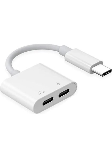 Çift Tip-C Bağlantı Noktası C Tipi Adaptörler Samsung Galaxy S22 S21 Not 20 Ultra Not 10 Artı iPad Pro USB C - 3 5 mm Jack Aux Splitter Kablo Dac Typec (Yurt Dışından)