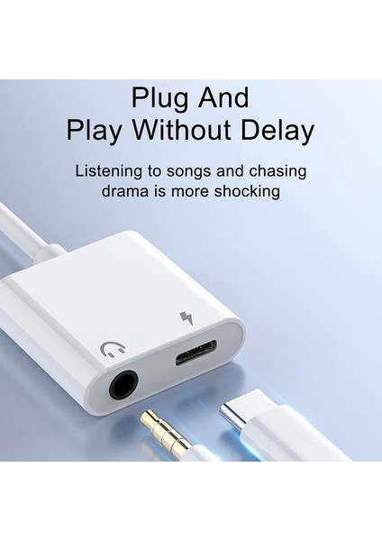 Çift Tip-C Bağlantı Noktası C Tipi Adaptörler Samsung Galaxy S22 S21 Not 20 Ultra Not 10 Artı iPad Pro USB C - 3 5 mm Jack Aux Splitter Kablo Dac Typec (Yurt Dışından)