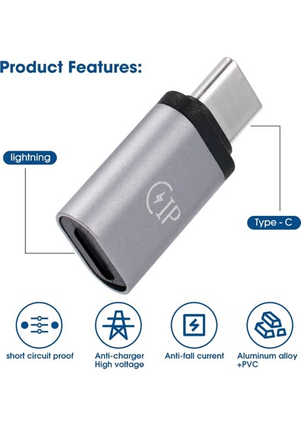 USB C Tipi Yıldırım Dişi Tip-C Erkek Kablo Adaptörü 5 V 2.1A Iphone 14 Için USB C Huawei P30 Için Aydınlatma Konektörü Kablo Dönüştürücü (Yurt Dışından)