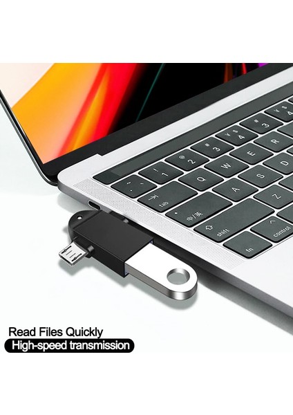 2ın1 Gül Altın 2ın1 Mikro USB Erkek USB Dişi Kablo Cep Telefonu Tip C USB Konektörü Otg Adaptörü Alüminyum Alaşımlı Go Dönüştürücü (Yurt Dışından)