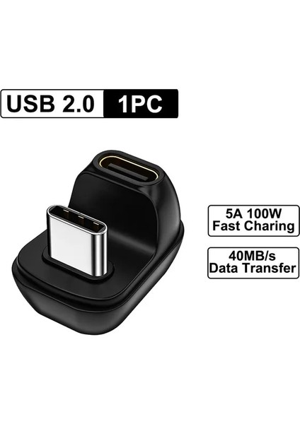 1 Adet Usb2.0 2 Adet Usb4.0 40GBPS Adaptör USB C Erkek Dişi 180° 100W Hızlı Şarj Data Sync Dönüştürücü 8K@60Hz Dizüstü Bilgisayar Tablet Telefon Için (Yurt Dışından)