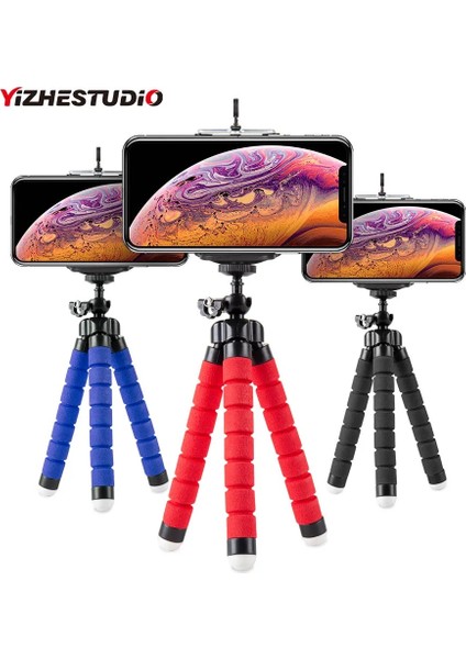 Kırmızı Set Yizhestudio Tripod Para Movil Mini Tripod Esnek Sünger Ahtapot Tripodlar Gopro Para Kamera Masaüstü Için iPhone Samsung Klip (Yurt Dışından) fiyatları