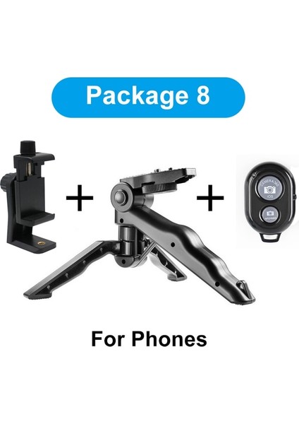 Paket 8 Mamen Mini Telefon/kamera Tripod Monopod Selfie Çubuğu Bluetooth Uzaktan Kumandalıtelefon Için Telefon Tutucu Gopro Dslr Kamera Standı (Yurt Dışından)