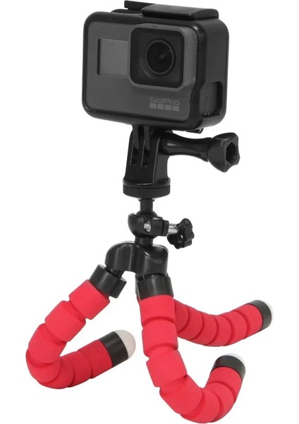 Kırmızı Mini Esnek Sünger Ahtapot Tripod iPhone Samsung Xiaomi Huawei Akıllı Telefon Tripod Standı Tutucu Gopro Kamera Dslr Dağı (Yurt Dışından) fırsatları